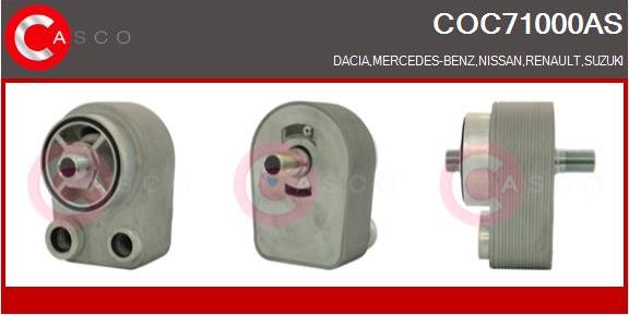 Casco COC71000AS - Масляний радіатор, рухове масло autozip.com.ua