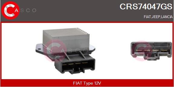 Casco CRS74047GS - Опір, реле, вентилятор салону autozip.com.ua