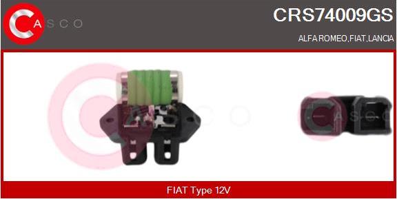 Casco CRS74009GS - Додатковий резистор, електромотор - вентилятор радіатора autozip.com.ua