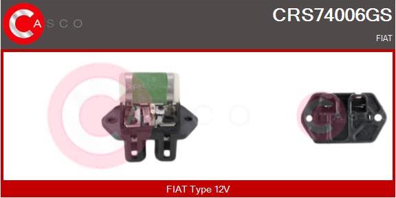 Casco CRS74006GS - Додатковий резистор, електромотор - вентилятор радіатора autozip.com.ua