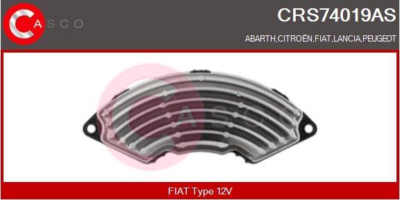 Casco CRS74019AS - Опір, реле, вентилятор салону autozip.com.ua