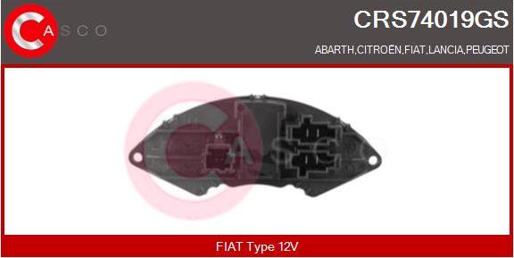 Casco CRS74019GS - Опір, реле, вентилятор салону autozip.com.ua