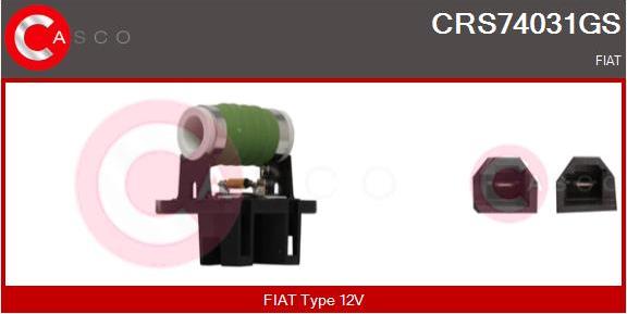 Casco CRS74031GS - Додатковий резистор, електромотор - вентилятор радіатора autozip.com.ua