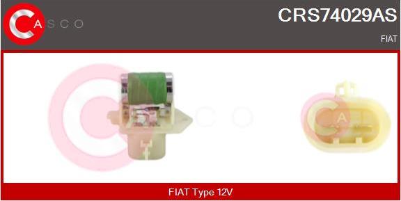 Casco CRS74029AS - Додатковий резистор, електромотор - вентилятор радіатора autozip.com.ua