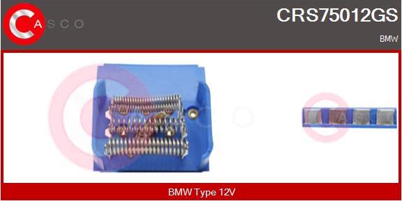 Casco CRS75012GS - Опір, реле, вентилятор салону autozip.com.ua