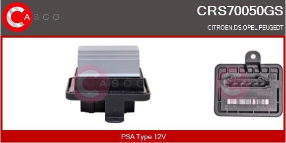 Casco CRS70050GS - Опір, реле, вентилятор салону autozip.com.ua