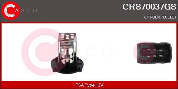 Casco CRS70037GS - Опір, реле, вентилятор салону autozip.com.ua
