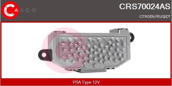 Casco CRS70024AS - Опір, реле, вентилятор салону autozip.com.ua