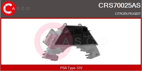 Casco CRS70025AS - Опір, реле, вентилятор салону autozip.com.ua