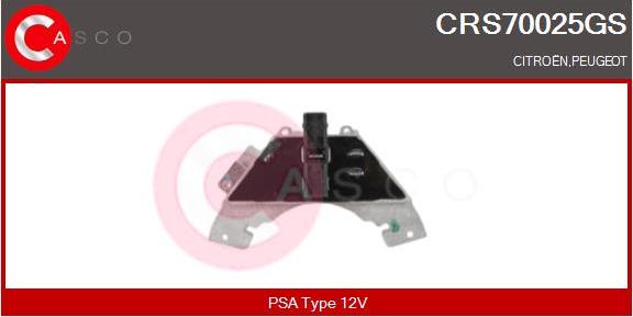 Casco CRS70025GS - Опір, реле, вентилятор салону autozip.com.ua