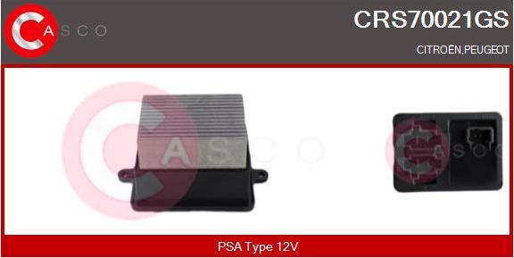 Casco CRS70021GS - Опір, реле, вентилятор салону autozip.com.ua
