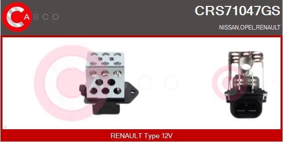 Casco CRS71047GS - Додатковий резистор, електромотор - вентилятор радіатора autozip.com.ua