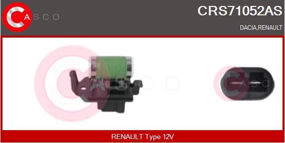 Casco CRS71052AS - Додатковий резистор, електромотор - вентилятор радіатора autozip.com.ua