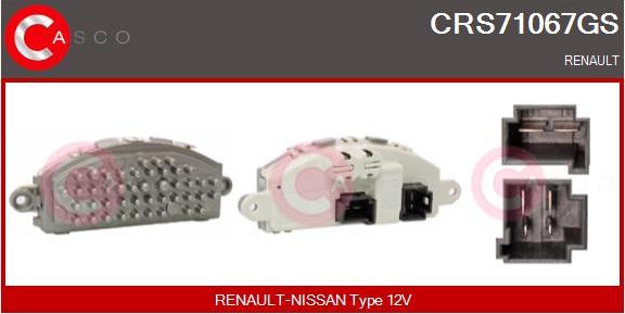 Casco CRS71067GS - Опір, реле, вентилятор салону autozip.com.ua