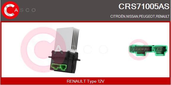Casco CRS71005AS - Опір, реле, вентилятор салону autozip.com.ua