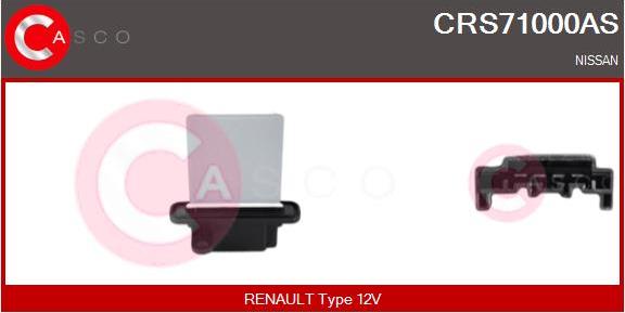 Casco CRS71000AS - Опір, реле, вентилятор салону autozip.com.ua