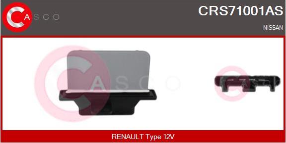 Casco CRS71001AS - Опір, реле, вентилятор салону autozip.com.ua