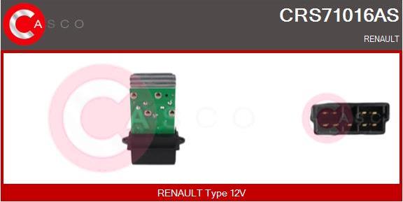 Casco CRS71016AS - Опір, реле, вентилятор салону autozip.com.ua