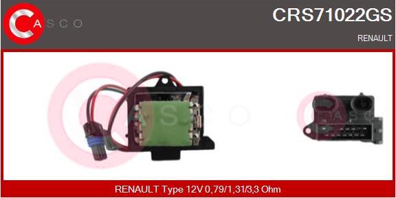 Casco CRS71022GS - Опір, реле, вентилятор салону autozip.com.ua