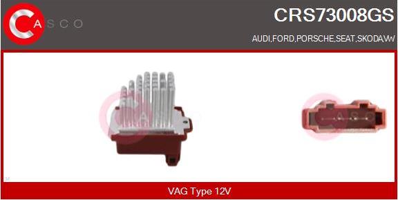 Casco CRS73008GS - Опір, реле, вентилятор салону autozip.com.ua