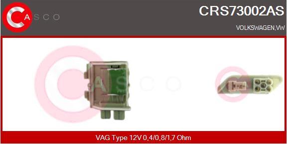 Casco CRS73002AS - Опір, реле, вентилятор салону autozip.com.ua