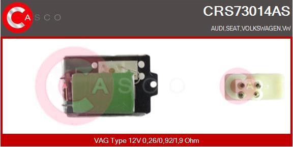 Casco CRS73014AS - Опір, реле, вентилятор салону autozip.com.ua