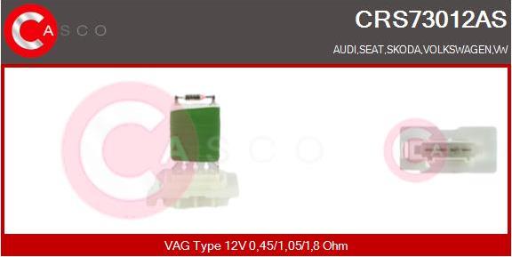 Casco CRS73012AS - Опір, реле, вентилятор салону autozip.com.ua
