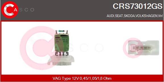 Casco CRS73012GS - Опір, реле, вентилятор салону autozip.com.ua