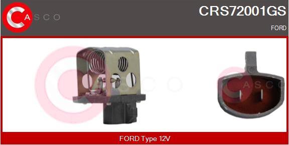 Casco CRS72001GS - Додатковий резистор, електромотор - вентилятор радіатора autozip.com.ua