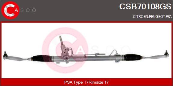 Casco CSB70108GS - Рульовий механізм, рейка autozip.com.ua