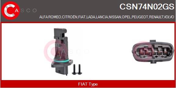 Casco CSN74N02GS - Датчик потоку, маси повітря autozip.com.ua