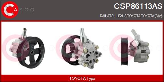 Casco CSP86113AS - Гідравлічний насос, рульове управління, ГУР autozip.com.ua
