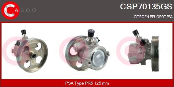 Casco CSP70135GS - Гідравлічний насос, рульове управління, ГУР autozip.com.ua