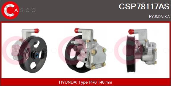 Casco CSP78117AS - Гідравлічний насос, рульове управління, ГУР autozip.com.ua