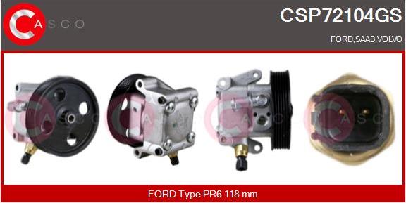 Casco CSP72104GS - Гідравлічний насос, рульове управління, ГУР autozip.com.ua