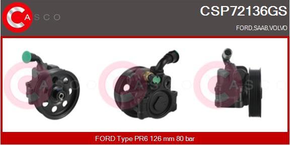 Casco CSP72136GS - Гідравлічний насос, рульове управління, ГУР autozip.com.ua