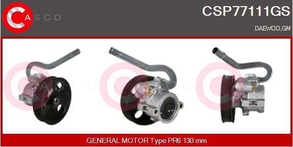 Casco CSP77111GS - Гідравлічний насос, рульове управління, ГУР autozip.com.ua