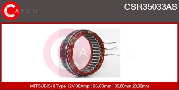 Casco CSR35033AS - Статор, генератор autozip.com.ua