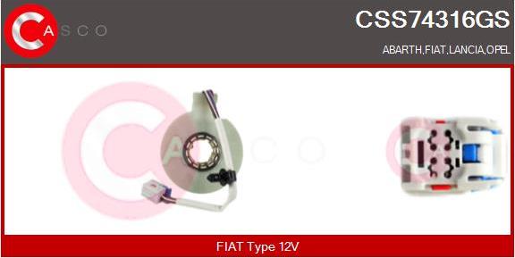 Casco CSS74316GS - Датчик кута повороту руля autozip.com.ua