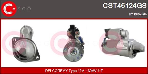 Casco CST46124GS - Стартер autozip.com.ua