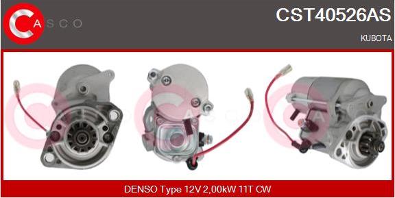 Casco CST40526AS - Стартер autozip.com.ua