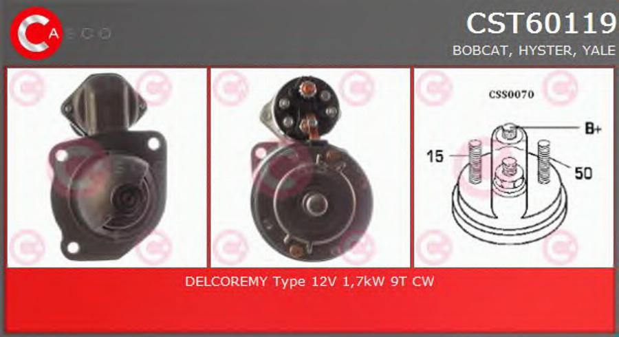 Casco CST60119 - Стартер autozip.com.ua