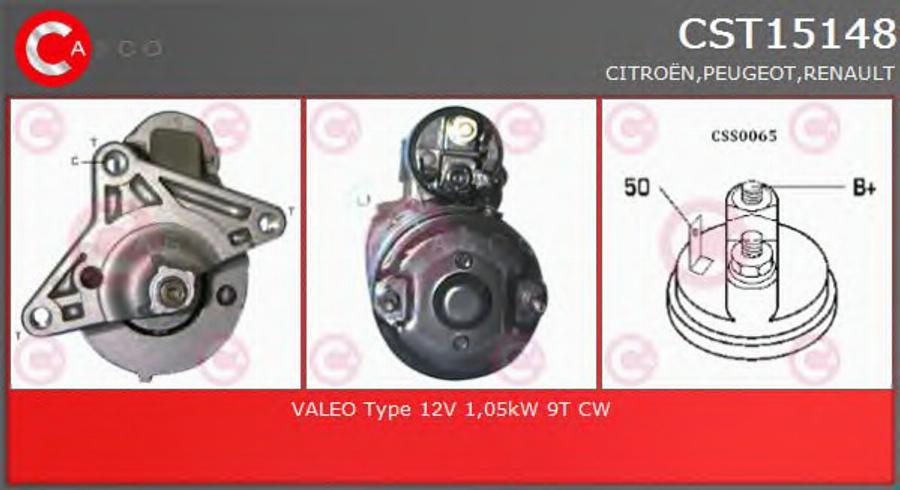 Casco CST15148 - Стартер autozip.com.ua