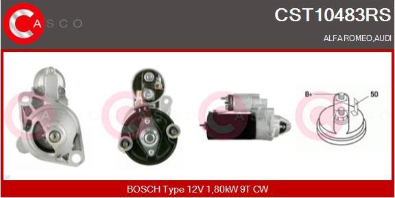 Casco CST10483RS - Стартер autozip.com.ua