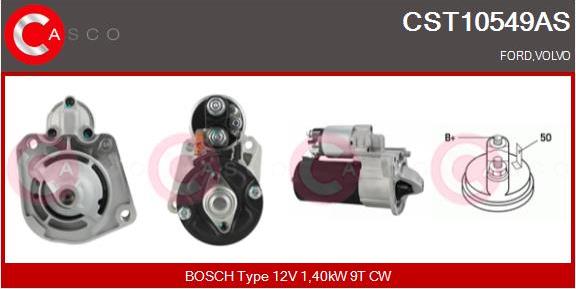 Casco CST10549AS - Стартер autozip.com.ua