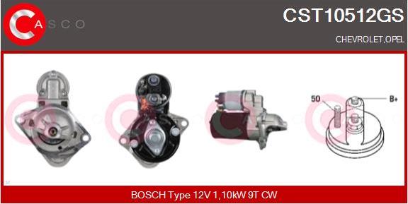 Casco CST10512GS - Стартер autozip.com.ua