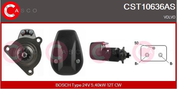 Casco CST10636AS - Стартер autozip.com.ua