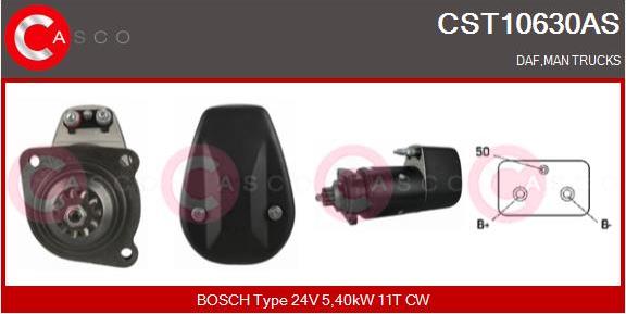 Casco CST10630AS - Стартер autozip.com.ua