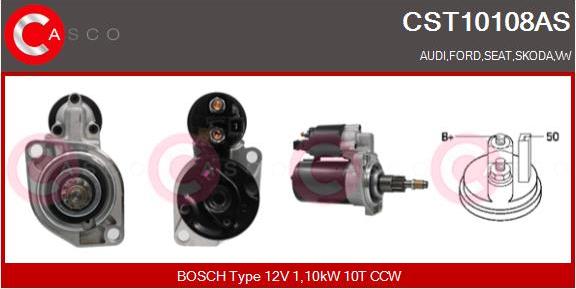 Casco CST10108AS - Стартер autozip.com.ua