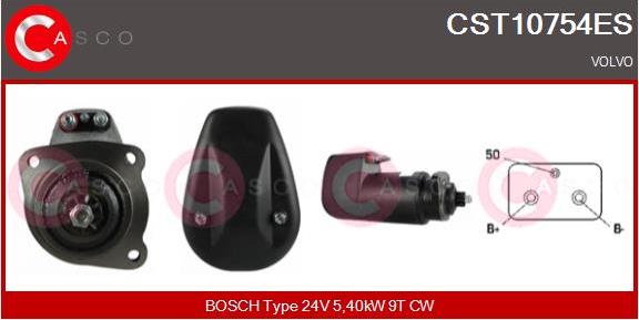 Casco CST10754ES - Стартер autozip.com.ua